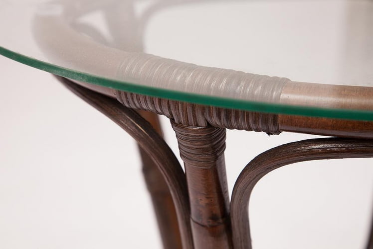 КОМПЛЕКТ НЕВ БОГОТА ( диван + 2 кресла + стол со стеклом ) /с подушками/ ротанг, кр:61х67х78,5см, дв:108х66х78,5см, ст:Д60х56,5см, валнут (грецкий орех) / NEW BOGOTA ст:D60х56,5см, walnut_1