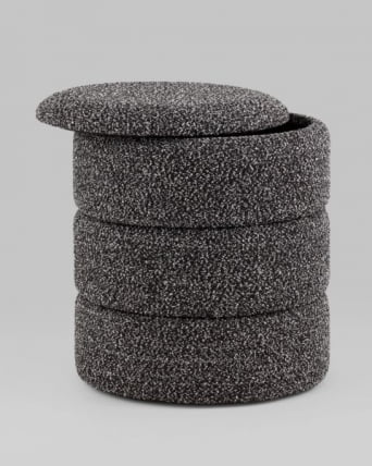 Пуф с ящиком Хиве С букле черный меланж / Hive S_3