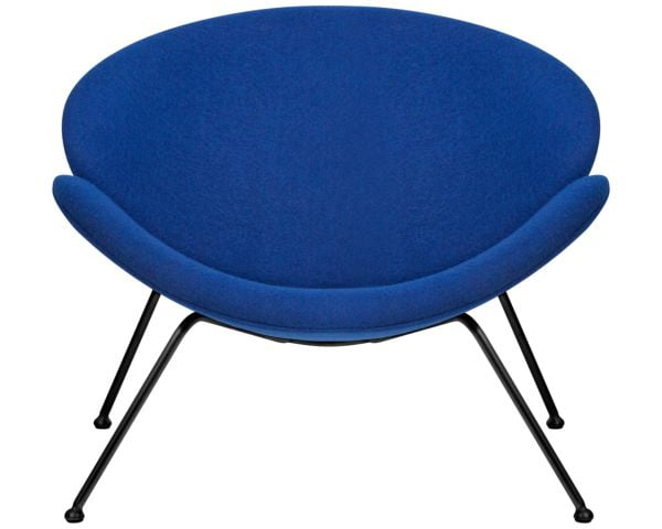 Кресло дизайнерское ДОБРИН ЕМИЛЙ (синяя ткань АФ6, черное основание) 2 шт / DOBRIN EMILY AF6,_2