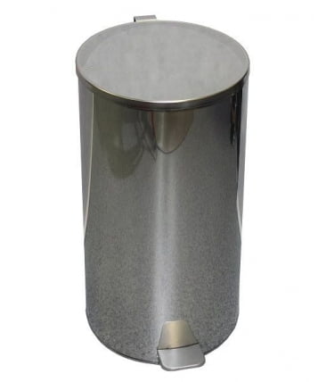 Урна с педалью 40 л (хром)_0