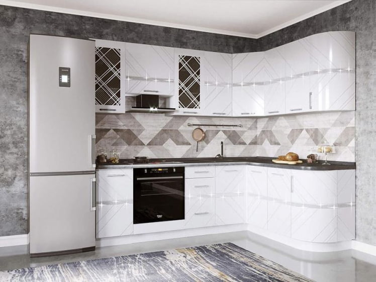 Кухонный гарнитур угловой (ширина 240х172 см) Бьянка 42_0