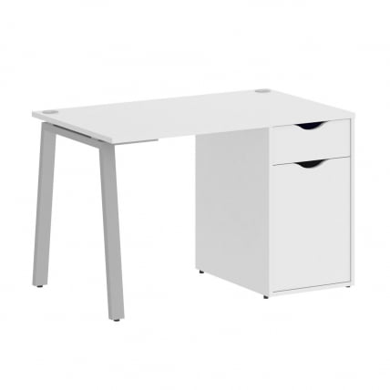 Стол письменный ХОМЕ ОФФИCЕ ВР.СП-3-118.1.А Белый Бриллиант/Серый металл / HOME OFFICE VR.SP-3-118.1.A_0
