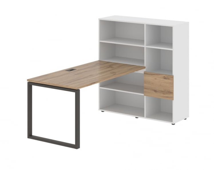 Рабочая станция ЕДИС ЕКРСТ 1215 Дуб Денвер светлый Мокко Белый / EDIS EQRST_0