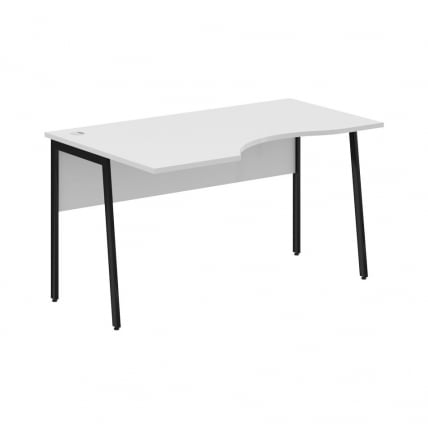 Стол эргономичный левый ИМАГО Плус СА-2П(Л) Белый Черный / IMAGO Plus СА-2P(Л)_0