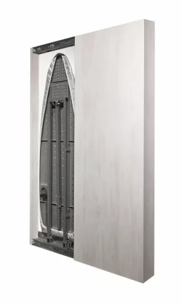 Шкаф со встроенной гладильной доской Ирон Слим Еко (правый, купе) Беленый дуб / Iron Slim Eco_2