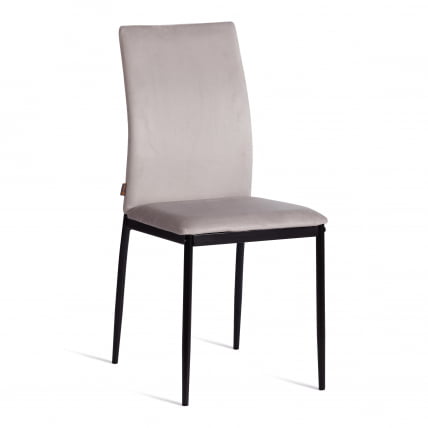 Стул CАПРИ (мод. БC565-ДC) металл, флок, 43 х 53 х 92 см, Лигхт грей (светло-серый) ХЛР14 / черный / CAPRI (mod. BC565-DC) Light grey HLR14_0