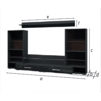 Гостиная Домино Л2800 Черный глянец / L2800_1