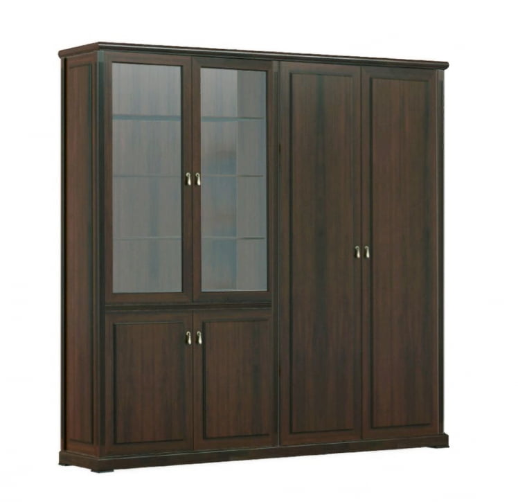 Шкаф для бумаг с гардеробом МИНИСТРЙ Композиция 8 Южный орех / MINISTRY_0