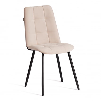 Стул обеденный Асти велюр, молочный/черный, (Порсче 2) / Asti (Porsche_0