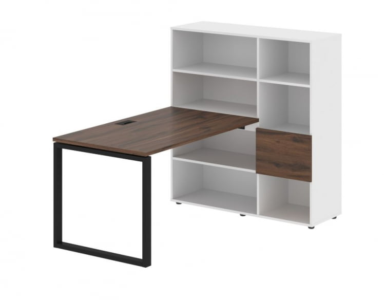 Рабочая станция ЕДИС ЕКРСТ 1213 Дуб Денвер темный Черный Белый / EDIS EQRST_0