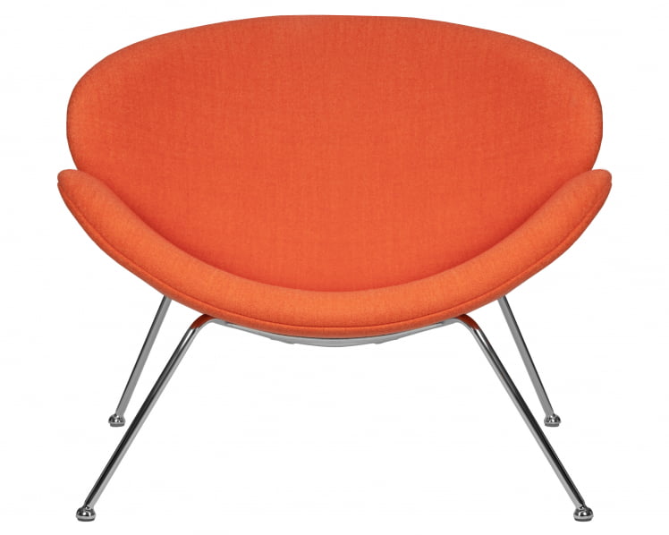 Кресло дизайнерское ДОБРИН ЕМИЛЙ (оранжевая ткань АФ, хромированная сталь) / DOBRIN EMILY AF,_5