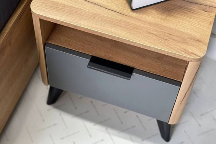 Тумба прикроватная Адам МСА-01 дуб крафт золотой/графит / MSA-01_7