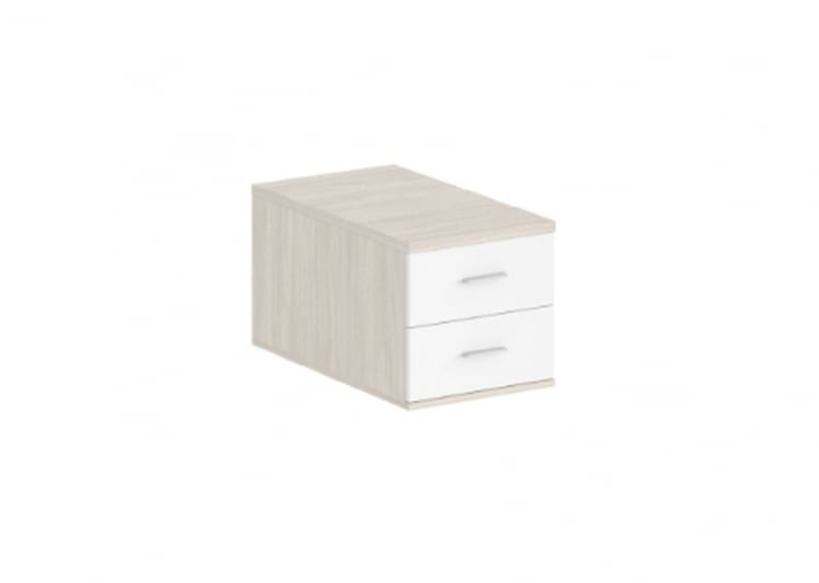 Подвесная тумба с 2 ящиками Сигма СГ.537.ОЛ.ВХ Дуб светлый Белый / Sigma SG.537.OL.WH_0