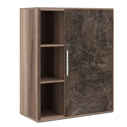 Шкаф средний с вертикальной нишей Б-ТОНЕ БТН36151042 Вяз Бетон темный / B-TONE BTN36151042_0