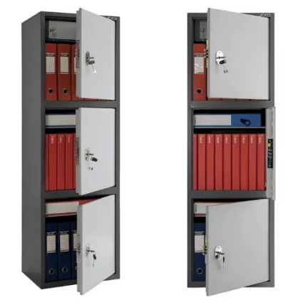 Шкаф бухгалтерский СЛ-150/3Т Графит (РАЛ 7024) дверь - светло серая (РАЛ 7038) / SL-150/3T (RAL (RAL_0