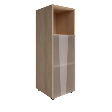 Шкаф книжный средний со стеклом без топа ЙАЛТА ЛТ-СУ 2.2Пр Снежная Патина / YALTA LT-SU_0