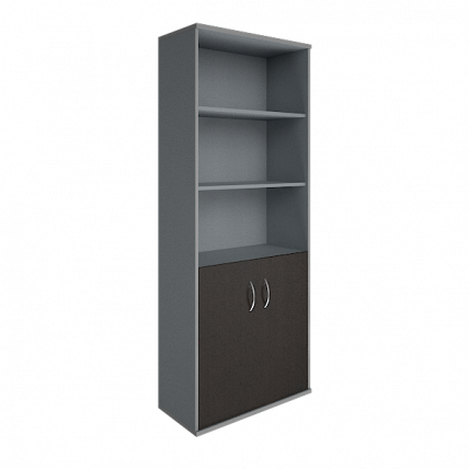 Шкаф высокий широкий Рива А.СТ-1.1 Венге/Металлик / Riva_0