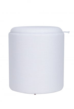 Пуф-столик с ящиком Хюгге С рогожка Белый / S_3