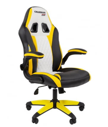 Кресло геймерское CХАИРМАН ДРАЙВ (ГАМЕ) 15 черный/желтый/белый / CHAIRMAN (GAME)_0