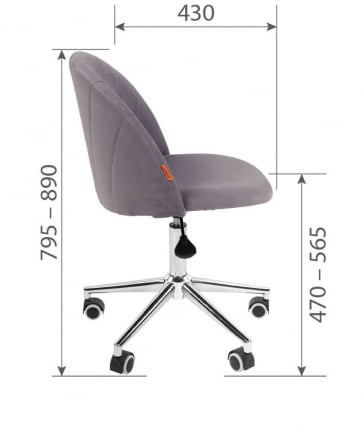 Компьютерное кресло CХАИРМАН ДОМ (Хоме) 117 Серый / CHAIRMAN (Home)_3