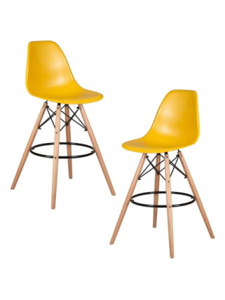 Стул барный ДОБРИН ДСВ БАР (ножки светлый бук, цвет горчичный (Й-03)) 2 шт / DOBRIN DSW BAR (Y-03))_0