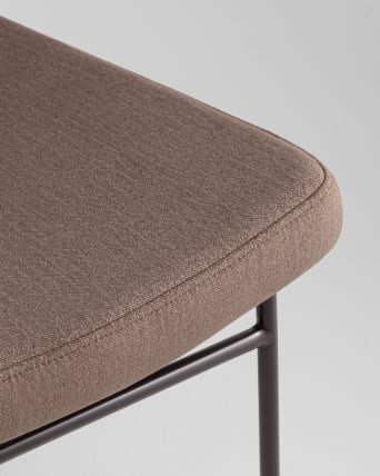 Кресло Эбигейл велюр коричневый, каркас серо-коричневый_8