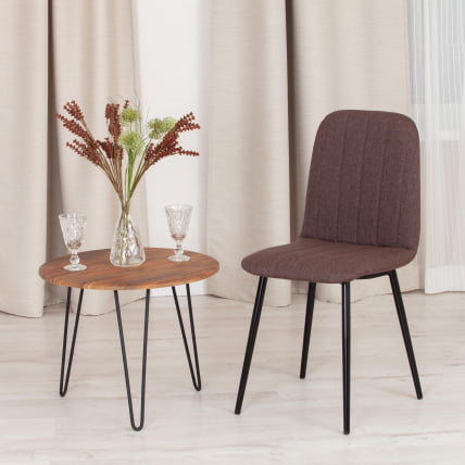 Стул АРC ткань/металл, 46 х 52 х 88 см, коричневый 01/черный / ARC_9