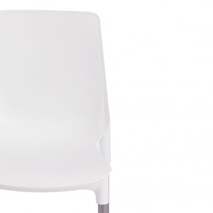 Стул ГЕНИУС (мод 75) металл/пластик, 46кс56кс84cм, белый/ножки хром / GENIUS (mod 46x56x84cм,_5