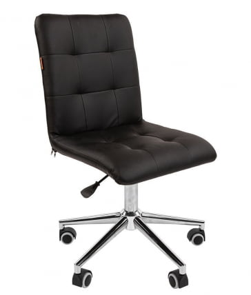 Кресло для оператора CХАИРМАН 030 чроме экокожа Черный / CHAIRMAN chrome_0