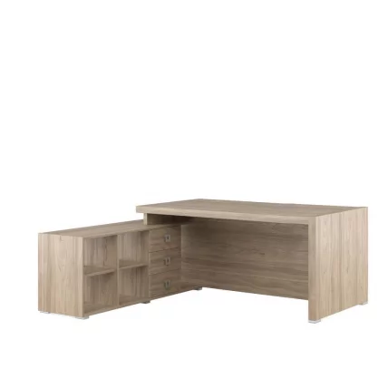 Стол письменный на опорной тумбе, левый СОЛ29711001 Вяз / SOL29711001_0