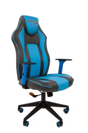 Кресло для геймеров CХАИРМАН ДРАЙВ (ГАМЕ) 23 Серый-голубой / CHAIRMAN (GAME)_0