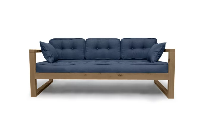 Диван трехместный ДЕмоку Д-3 небесно-голубой_холодный серый / DEmoku_0