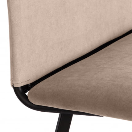 Стул обеденный Ла Роуссе (2 шт. в упаковке) НЕВ, велюр, бежевый/черный, 7, 45х55х93 см / La Rousse NEW,_7