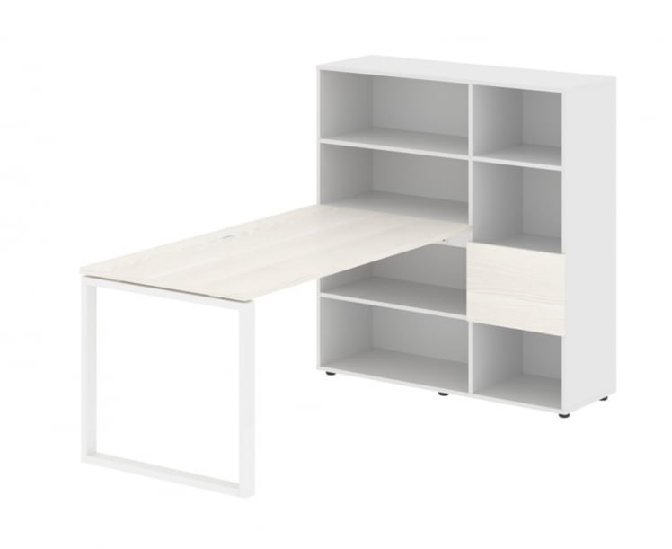 Рабочая станция ЕДИС ЕКРСТ 1215 Ясень Траун Белый Белый / EDIS EQRST_0