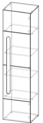 Пенал Палермо Юниор 02 Белый глянец Ясень шимо светлый Зеленый_4