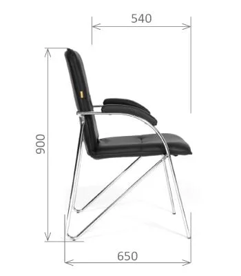 Кресло посетителя CХАИРМАН 850 Терра 118 черный / CHAIRMAN Terra_4