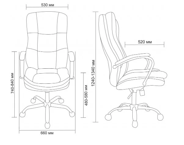 Кресло для руководителя АВ 123 Шоколад / AV_3