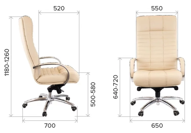 Кресло руководителя Атлант АЛ М кожа Черный / Atlant AL M_3