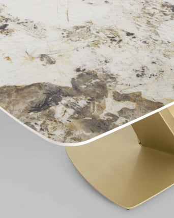 Обеденный стол Аврора 180кс90 Белый мрамор / 180x90_5