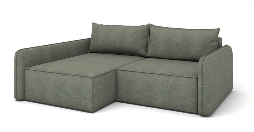Диван угловой Лофт левый ткань ДЖаспер виридиан (1760*2320*810) Серо-зеленый, 2117898/50635/8 / Jasper viridian_0