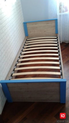 Каркас кровати Скаут 900 (дуб бонифаций,софт тач индиго)_3