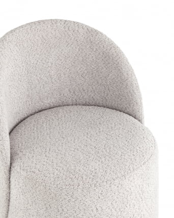 Пуф Лореен вращающийся букле Светло-серый / Loreen_7