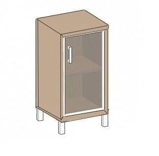 Стеллаж стекло тонированное В411.5 Л Дуб девон / L_0