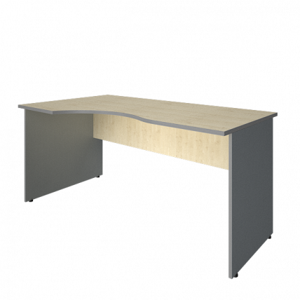 Стол криволинейный левый Рива А.СА-1 Л Клен/Металлик / Riva_0