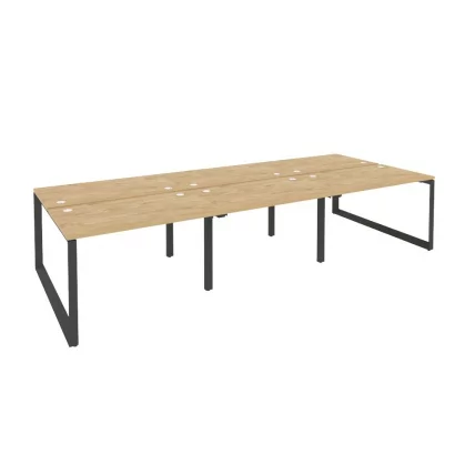 Рабочая станция на О-образном м/к ОНИКС О.МО-Д.РС-6.2.7 Тиквуд Светлый/Антрацит / ONIX O.MO-D.RS-6.2.7_0