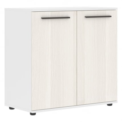 Шкаф с глухими малыми дверьми ЕДИС ЕЛCС 85.1 Ясень Траун Мокко Белый / EDIS ELCS_0