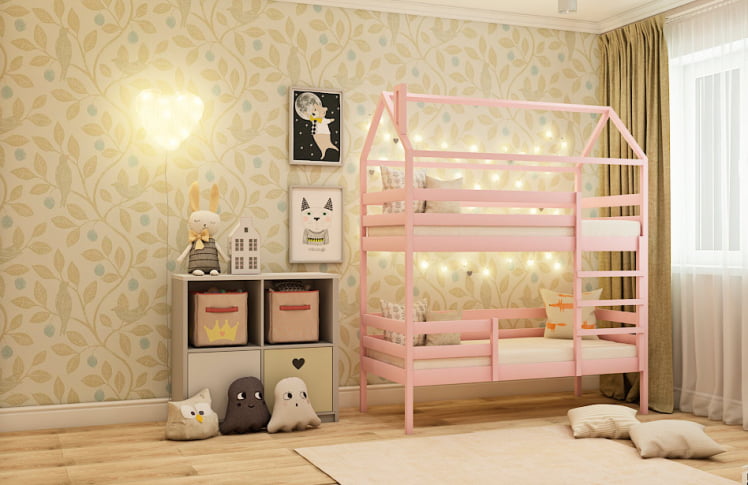 Кровать-домик РооРоом кд-7Р Розовый / RooRoom_0