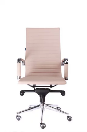 Кресло руководителя Еверпроф Рио М экокожа Бежевый / Everprof Rio_3