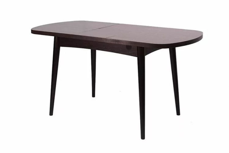 Стол раскладной Ялта с цилиндрическими опорами Венге Анкор темный_5