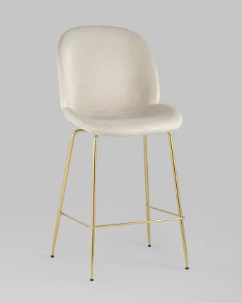 Стул полубарный Беетле со спинкой голд Бежевый / Beetle gold_1
